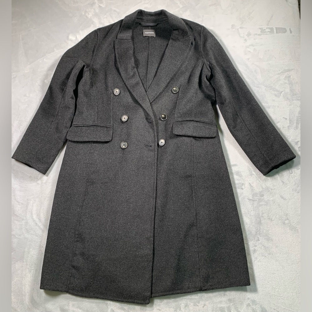 Simons Gray Double-Breasted Blazer women’s jacket